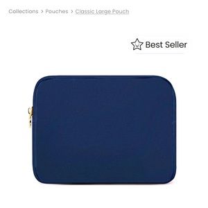 NWT Stoney Clover Lane Sapphire Large Pouch